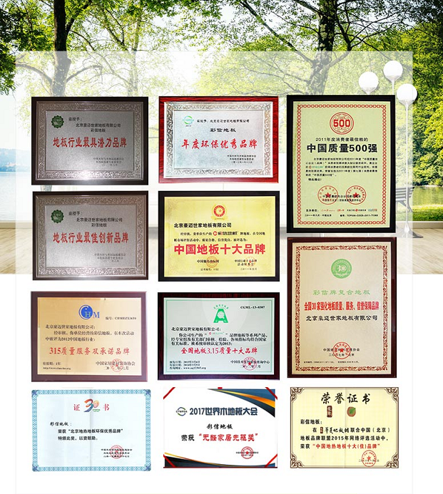 彩信地板荣誉 彩信地板荣誉